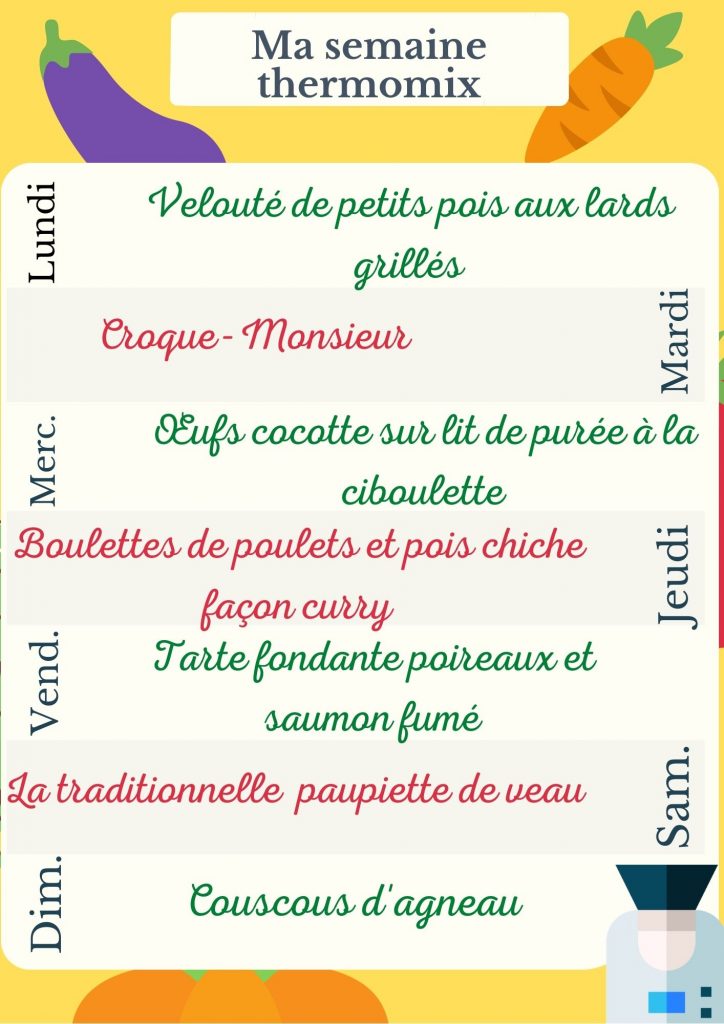 Recettes de la semaine Thermomix