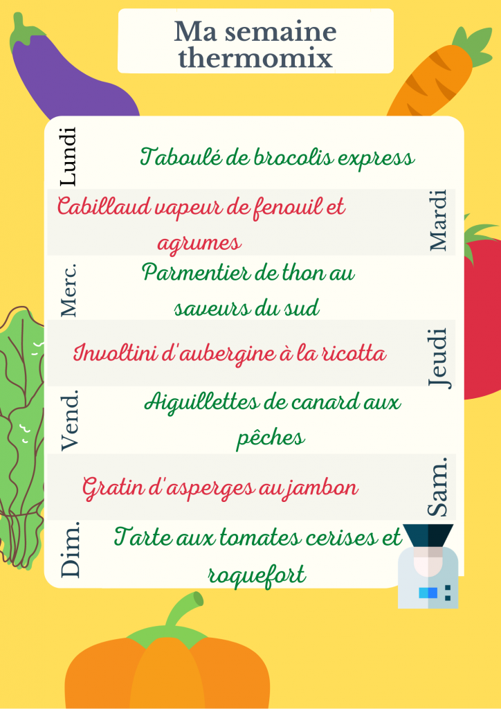 recettes de la semaine thermomix