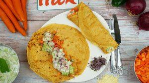 Crêpe indienne et raïta de concombre