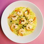 curry de crevettes au pak choi