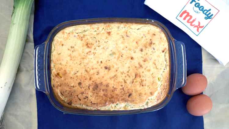 Clafouti de poireaux aux lardons et au bleu au thermomix