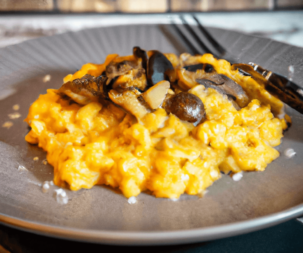 Risotto aux champignons et butternut