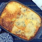 Frittata en gratin de poireaux au Roquefort