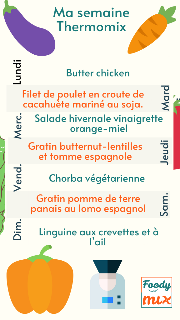 Recettes Thermomix pour la semaine