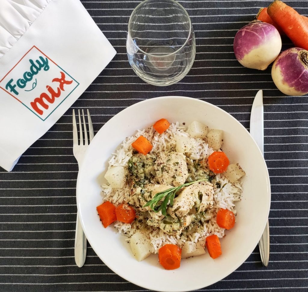 Filets de poulet et creme destragon
