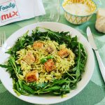 Pâtes au pistou et tofu grillé