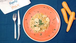 Riz de camargue au poulet et aux petits légumes