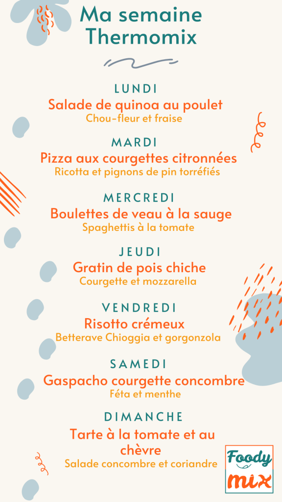 Recettes Thermomix pour la semaine