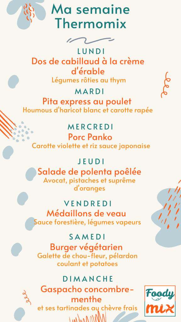 Recettes Thermomix pour la semaine