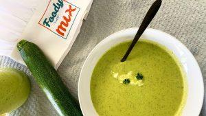 Gaspacho courgette concombre menthe et féta