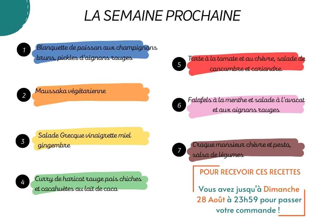 Recettes Thermomix pour la semaine du 21 au 28 Août