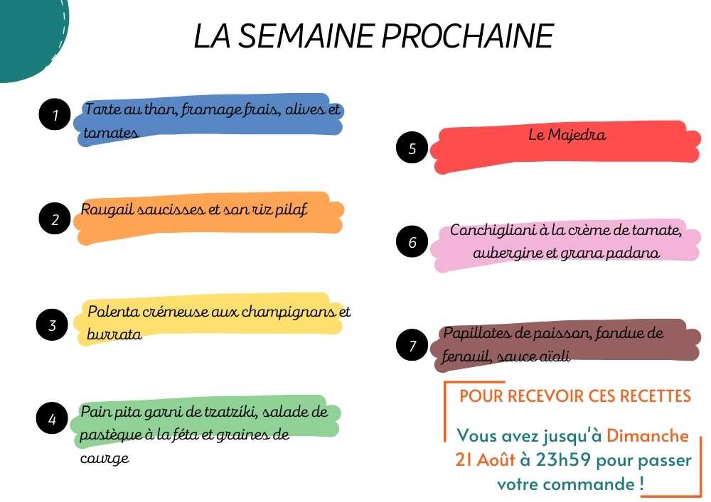 Quelles Recettes Thermomix pour la semaine du 15 au 21 Août? 1 Recettes Thermomix pour la semaine du 21 au 28 Août
