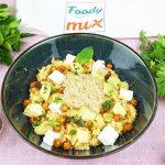 Salade de lentilles corail à l'orientale, sauce tahini miel citron