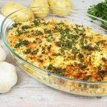 Hachis parmentier de poisson au chèvre frais, chapelure en persillade