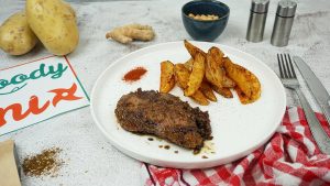 Boeuf mariné aux épices Suya et potatoes