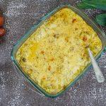 Cassolette de poisson, fondue de poireau à la moutarde