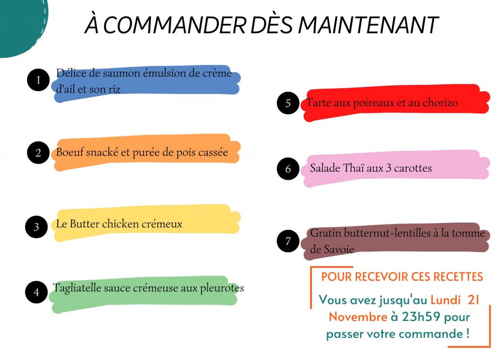 recettes Thermomix - Companion - Monsieur Cuisine-... pour la semaine du 21 au 27 Novembre