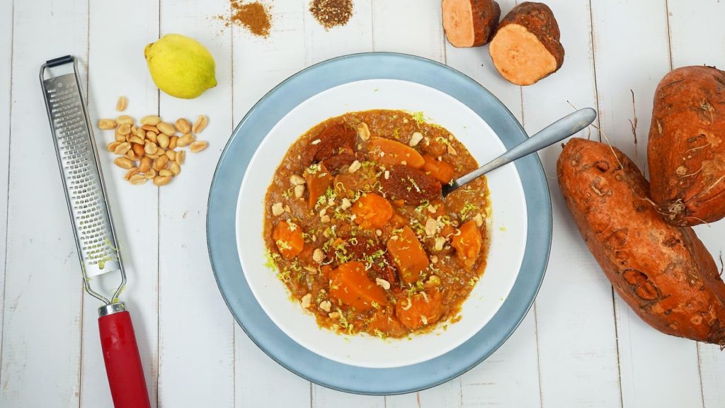 Nage de patate douce au lait de coco et cacahuète 5 Nage de patate douce au lait de coco et cacahuète