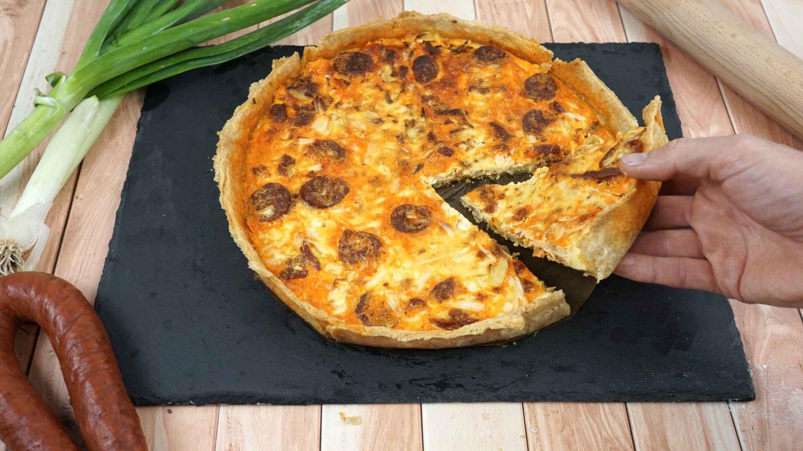 Tarte aux poireaux et au chorizo 1 Tarte aux poireaux et au chorizo