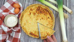 Quiche fondante au saumon et poireaux de Provence