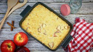 Crumble aux pommes, amande et cannelle