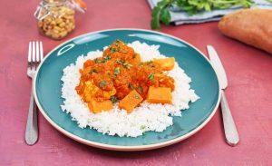 Mafé de poulet au patate douce et riz parfumé