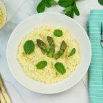 Risotto d'asperges parfumé à la menthe