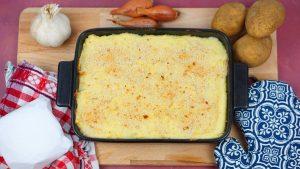 Parmentier de poisson, pomme de terre, panais et chèvre de Provence