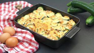Gratinade de courgette au Pecorino et au chorizo