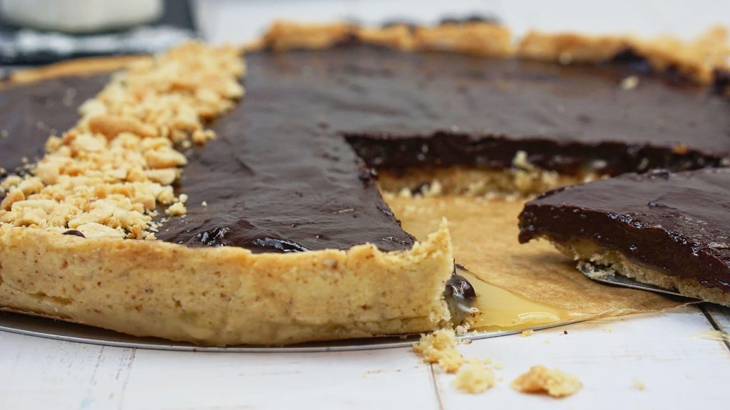 Tarte chocolat et caramel au beurre salé